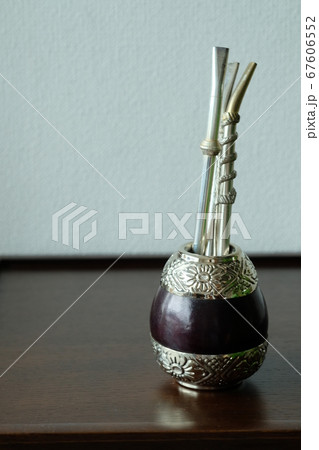マテ茶器。ボンビーリャとグアンパ。の写真素材 [67606552] - PIXTA