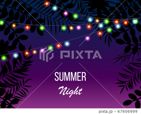 Hot summer night party invitation flyer template 67606999
