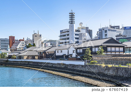 長崎県長崎市 出島と長崎市の街並み 長崎県長崎市 出島と長崎市の街並み 67607419
