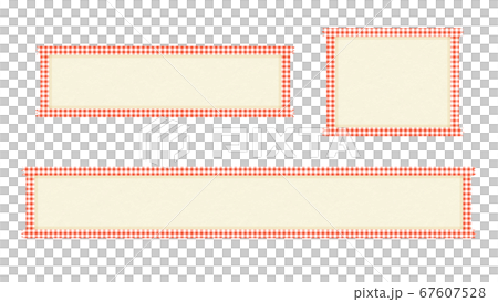 Red tick ribbon frame telop base - Stock Illustration [67607528] - PIXTA