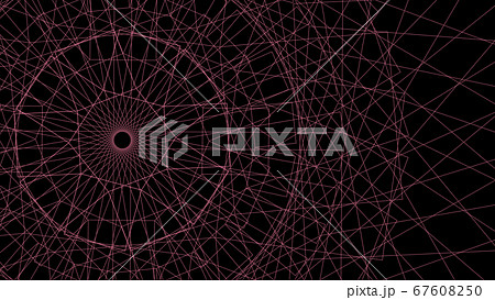 CGスクエア　輪になって広がる四角形のフレーム背景 67608250
