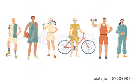 Group of athletes from different kinds of sports Group of athletes from different kinds of sports 67608907