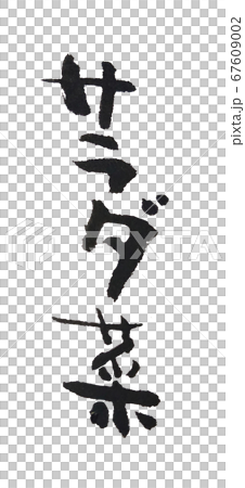 沙拉綠色手寫字母垂直寫作 沙拉綠色手寫字母垂直寫作 67609002