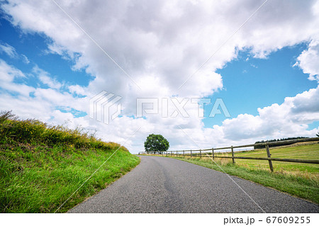 Countryside landscape with a curvy road 67609255