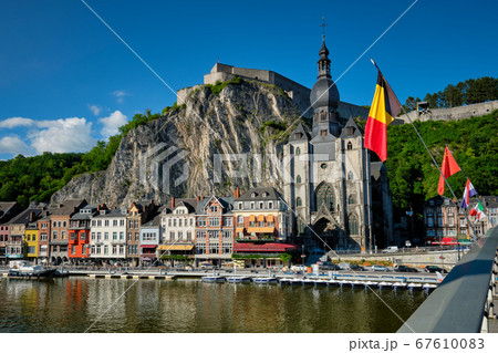 View of picturesque Dinant town. Belgium View of picturesque Dinant town. Belgium 67610083