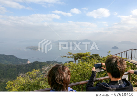 広島県 秋 廿日市市 安芸の宮島 弥山からの風景 広島県 秋 廿日市市 安芸の宮島 弥山からの風景 67610410
