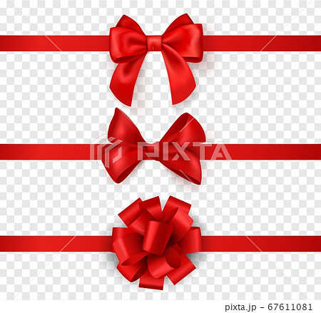 Red Gift Ribbon Vector Gift Bows with Ribbons illustration
