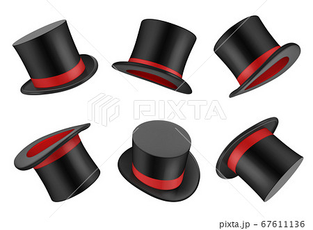 Magic hat. Clothes for magician or gentlemanのイラスト素材