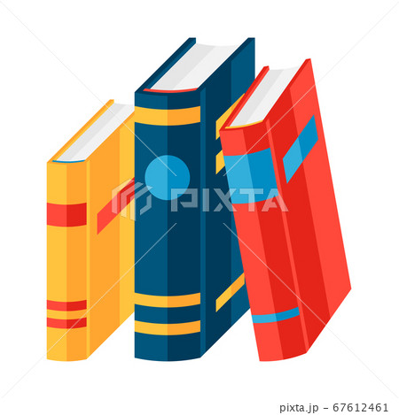 Stylized illustration of books. 67612461