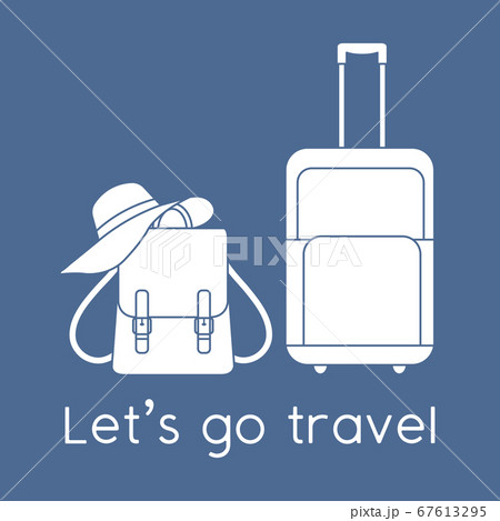 Vector illustration Suitcase Hat Backpack Travel Vector illustration Suitcase Hat Backpack Travel 67613295