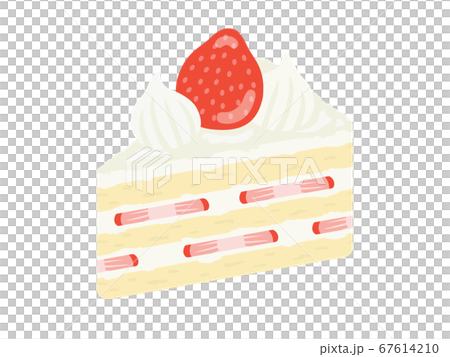 イチゴのショートケーキのイラストのイラスト素材