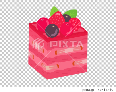 Berry cake illustration 67614219