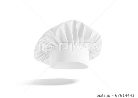 Blank white toque chef hat mockup, no gravity Blank white toque chef hat mockup, no gravity 67614443