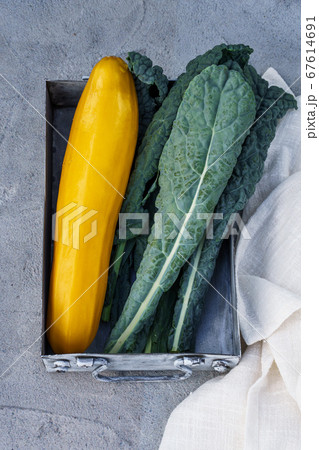 Squash and lacinato kale 67614691