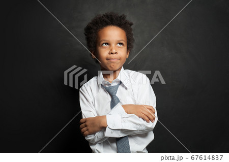 Happy African american child student boy  67614837