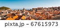 Dubrovnik rooftops panorama at sunset, Dalmatia, Croatia 67615973