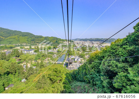 ロープウェイから見た岩国市内 山口県岩国市 ロープウェイから見た岩国市内 山口県岩国市 67616056