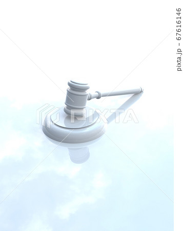 白い司法イメージ 小槌(ガベル) 3DCGイラスト 白い司法イメージ 小槌(ガベル) 3DCGイラスト 67616146