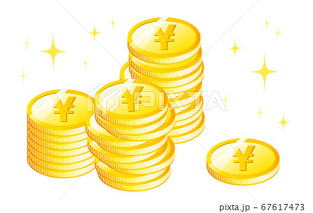 円 大金のイメージ 背景透過1 のイラスト素材