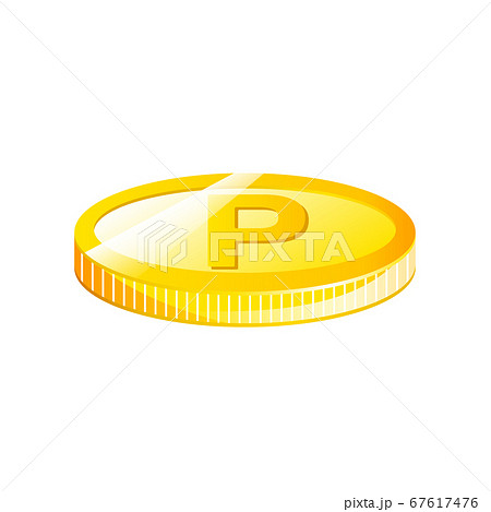 コイン ポイントのベクターイラスト 斜め2 のイラスト素材 コイン ポイントのベクターイラスト 斜め2 のイラスト素材