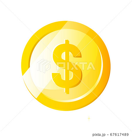 コイン ドルのベクターイラスト 正面 のイラスト素材