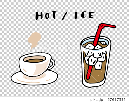 Hot And Iced Coffee Stock Illustration