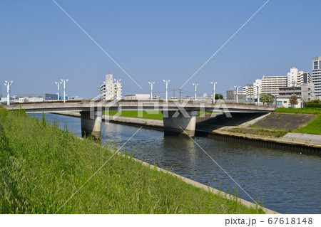 花の枝橋 はなのえはし 川口市東領家にての写真素材