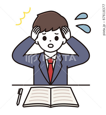 男子学生 困惑 イラスト 67618377