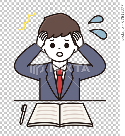 男子学生 困惑 イラスト 67618377