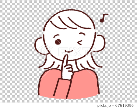 Young woman winking with a smile Young woman winking with a smile 67619396