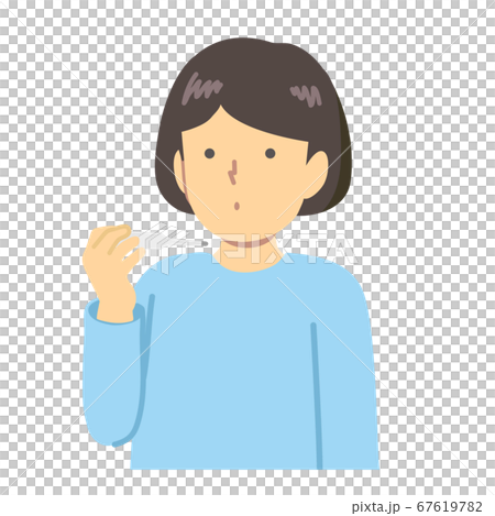 体温を測る少女のイラスト素材 67619782