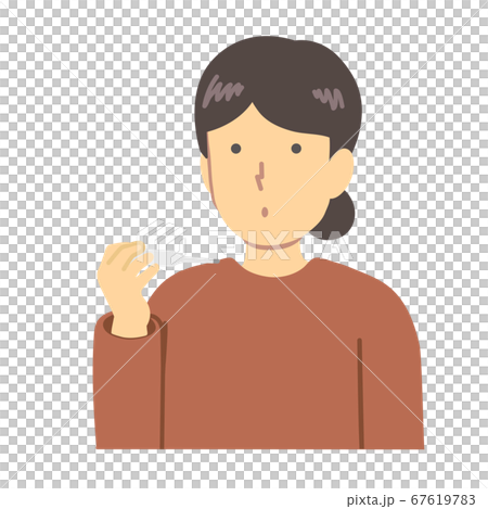 体温を測る女性のイラスト素材 67619783