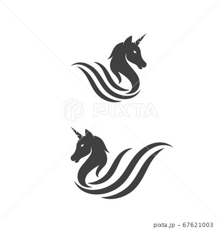 Unicorn Logo icon vector illustration 67621003