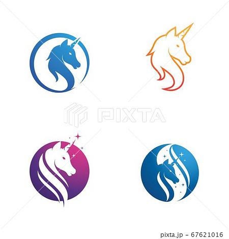 Unicorn Logo icon vector illustration 67621016