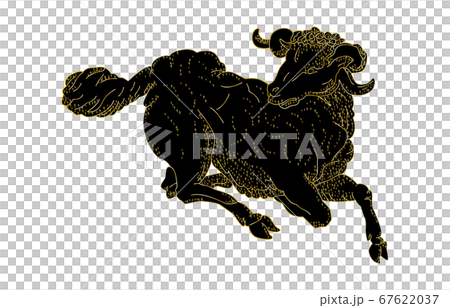 88星座影あり線なし黒おひつじ座 67622037