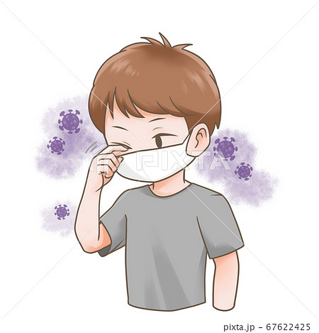 目を掻く男性のイラスト 目を掻く男性のイラスト 67622425