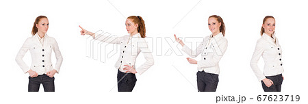 Red hair girl isolated on white Red hair girl isolated on white 67623719