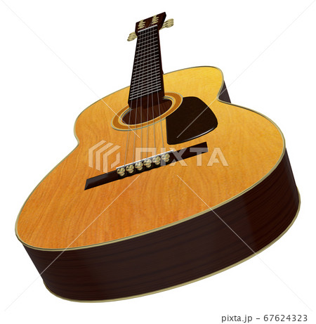 アコースティックギターのイラスト素材