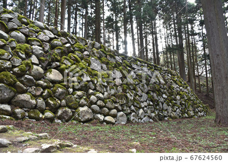 七尾城跡　桜馬場の石垣 67624560