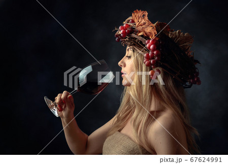 Portrait of beautiful caucasian blonde woman with Portrait of beautiful caucasian blonde woman with 67624991