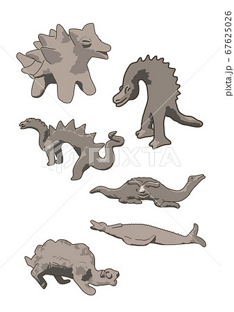 イラストデータ アカンバロの恐竜土偶1 イラストデータ アカンバロの恐竜土偶1 67625026