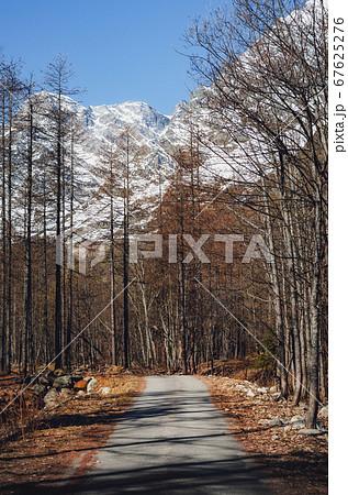 Mountain path trough the Monte Rosa Massif 67625276