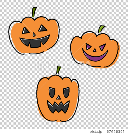 Cute Jack O Lantern Halloween Hand Drawn Style Stock Illustration