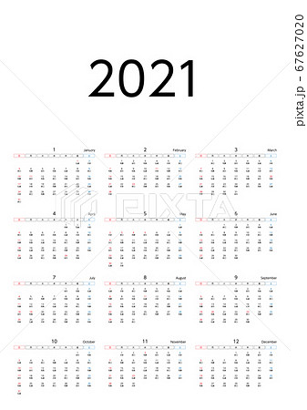 年間 カレンダー 2021 2021年 (令和3年)