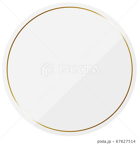 円形のフレーム ホワイト ゴールドのイラスト素材