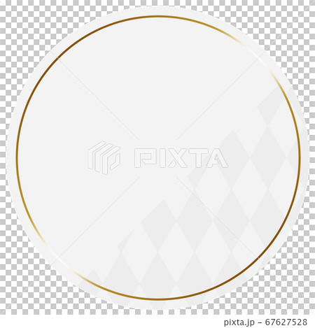 圓形框架白色和金色部分為鑽石圖案 67627528