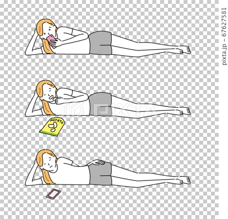 横たわる女性のパターン 67627581