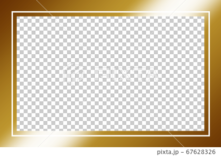 High-class simple metal frame rectangle gold & white 67628326