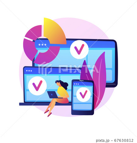 Log in into several devices vector concept metaphor 67630812