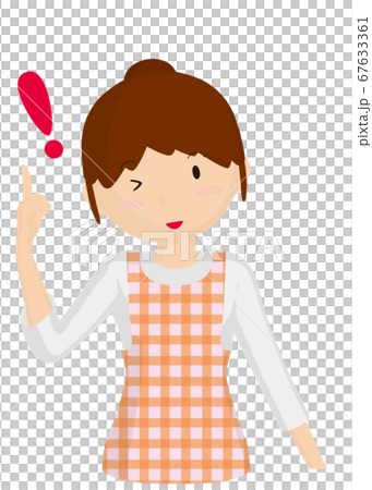 A housewife with a positive expression, this is the point Vector illustration 67633361